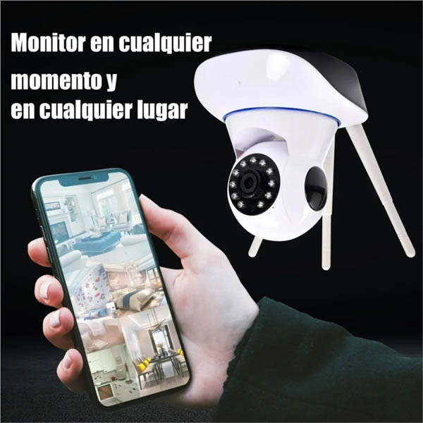 Camara Ip 360 Wifi Ethernet Microfono Y Bocina utiliza la App V380 - IMPORTADORA